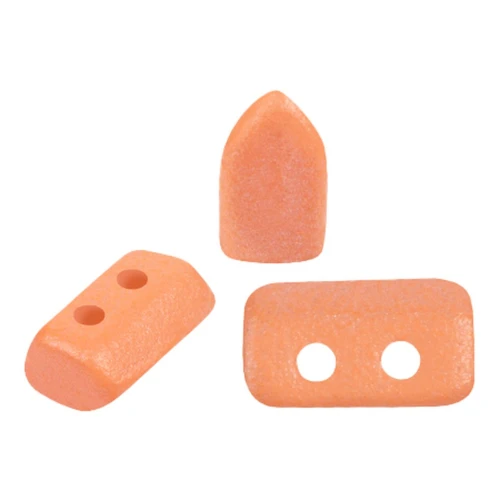 2x5mm Glass beads Piros® by Puca® - Vogue Orange Peach Mat x10g