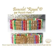 2x5mm Glass beads Piros® by Puca® - Vogue Terracotta Mat x10g