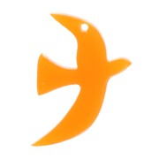 15x10mm Translucent acetate bird charm by Perles & Co - Orange x1|raw }}