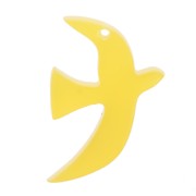 15x10mm Translucent acetate bird charm by Perles & Co - Yellow x1