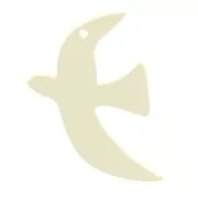 15x10mm Translucent acetate bird charm by Perles & Co - Yellow x1