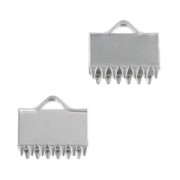 10.5mm 304 stainless steel Ribbon crimp ends x10|raw }}