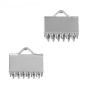 10.5mm 304 stainless steel Ribbon crimp ends x10