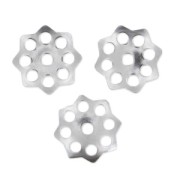 Filigreed saucers 11mm Stainless steel 304 x50