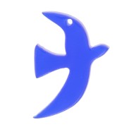 15x10mm Clear acrylic bird charm by Perles&amp;Co - Royal Blue x1|raw }}