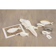 26x14.5cm Silicone mould - 5 shapes Fish - Grey x1