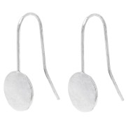 10mm Flat cabochon tray earwires - Silver Tone x2|raw }}