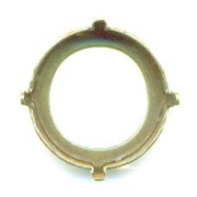 Cabochon setting PureCrystal 1122 Rivoli 18mm bronze