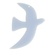 35x25mm Translucent acrylic bird pendant excl. Perles&amp;Co - Glacier blue x1|raw }}