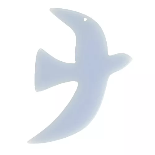 35x25mm Translucent acrylic bird pendant excl. Perles&Co - Glacier blue x1