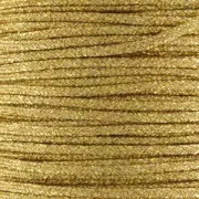 Synthetic metallic cord 1mm fine Gold x 1 m