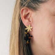 35x25mm Acetate bird pendant by Perles& Co - Pink x1