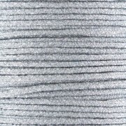 Metallic synthetic cord 1mm Silver tone x 1 m