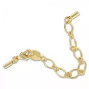 Lace holder clasp 2mm fine Gold plated  x1