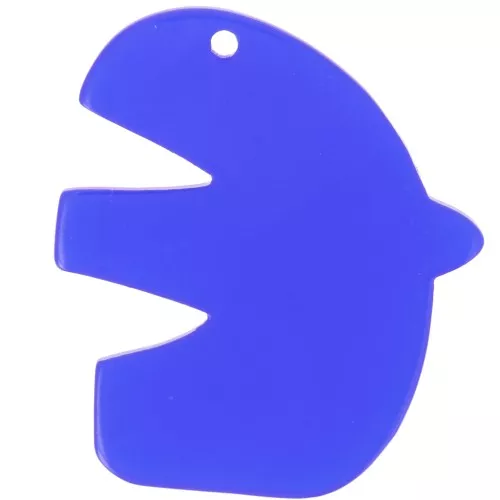 30x26mm Clear acrylic bird pendant - Royal Blue x1