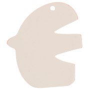 30x26mm Translucent acetate bird pendant - Orange x1