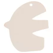 30x26mm Translucent acetate bird pendant - Orange x1