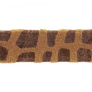 Leather lace 10mm Imitation Crocodile brown x30cm|raw }}