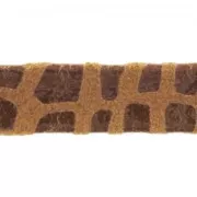 Leather lace 10mm Imitation Crocodile brown x30cm