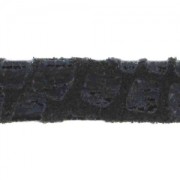 Leather lace 10mm Imitation Crocodile black x30cm|raw }}