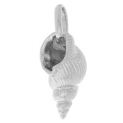 13x7mm 925 Sterling Silver Shell charm with closed ring x1|raw }}