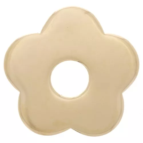 15.5mm Flower pendant - 3-micron gold-plated x1