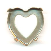 Cabochon setting PureCrystal 4827 Heart-shaped 28mm Bronze tone|raw }}