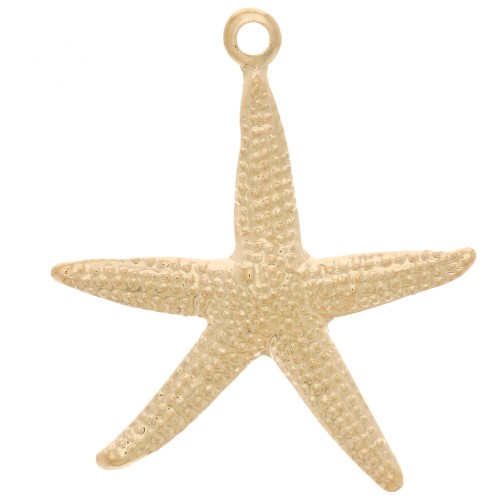 21x19mm Starfish pendant - 3-micron gold-plated x1