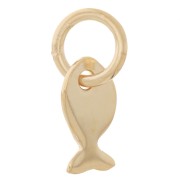 7.5x4mm Mini fish charm with closed ring - Gold-plated 3 microns x1