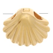 7x8mm Shell bead - Gold-plated 3 microns x1