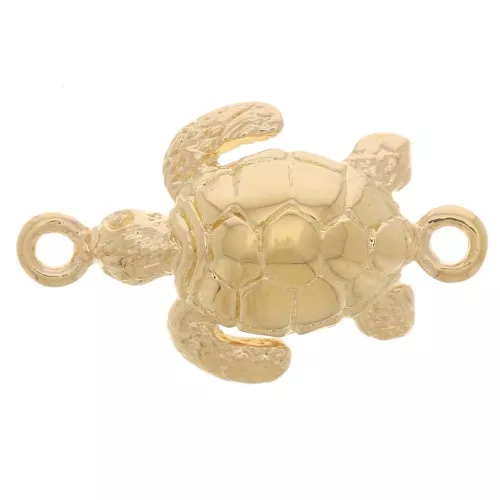 15x9mm Curved turtle spacer - Gold-plated 3 microns x1