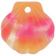 16mm Acetate Shell Pendant - Tortoiseshell - Red - Orange x1|raw }}