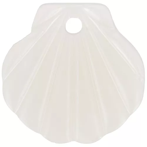 16mm Acetate Shell Pendant - Marbled Beige - Ivory x1