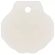 16mm Acetate Shell Pendant - Marbled Beige - Ivory x1