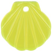 16mm Acetate Shell Pendant - Neon Yellow x1|raw }}