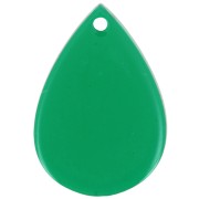 22x15 mm teardrop pendant made of clear acetate - Dark green x1