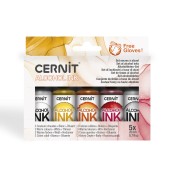 Cernit Alcohol Ink Set - Warm colors, white and thinner x5|raw }}