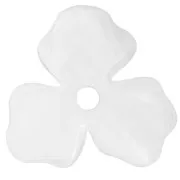 23.5mm Flower Pendant - White Marbled - Transparent x1