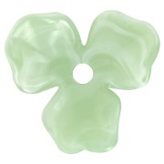 23.5 mm Acetate Flower Pendant - Lichen Marbled - White x1|raw }}