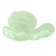 23.5 mm Acetate Flower Pendant - Lichen Marbled - White x1