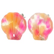 16mm Acetate Shell Earstuds - Tortoiseshell - Red x2|raw }}