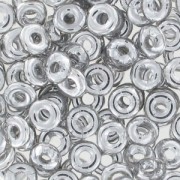O Bead 4 mm Crystal Argent x5g