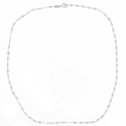 2.35mm 925 Sterling Silver Necklace fancy rectangle x42cm|raw }}