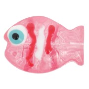 14x10mm Glass fish bead - Red x1|raw }}