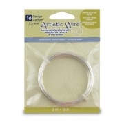 Artistic Wire Copper Wire 1.3 mm - Tarnish-Resistant Silver-Plated x 3 m