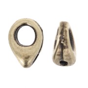 Cymbal Bead Endings - Finishing tip for SuperDuo 4x6 mm Kolympos Bronze x1
