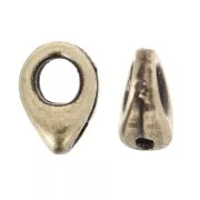 Cymbal Bead Endings - Finishing tip for SuperDuo 4x6 mm Kolympos Bronze x1