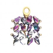 Cymbal Bead Endings - Finishing tip for SuperDuo 4x6 mm Kolympos Bronze x1