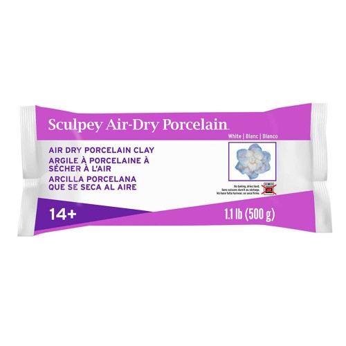 Sculpey Air-dry Porcelain Clay - White x500gr