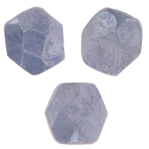 Facets 3 mm Chalk White Baby Blue Luster x50